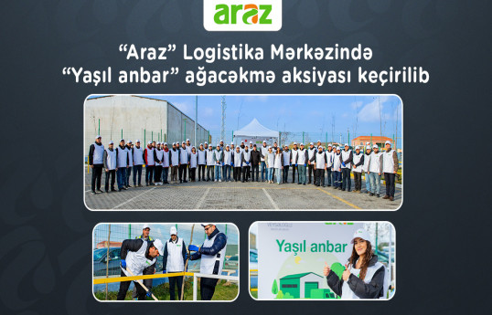 “Araz” Logistika Mərkəzində “Yaşıl anbar” ağacəkmə aksiyası keçirilib - FOTO 