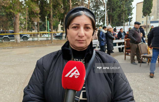 Ağdarə rayon Çapar kəndinə köç edən keçmiş məcburi köçkün Nəzakət Aslanova