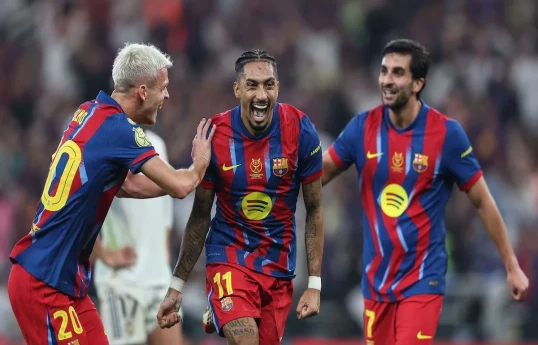 "Barselona” “Real” Madridi məğlub edərək, İspaniya Superkubokunun qalibi olub