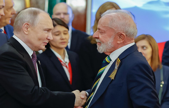 Rusiya prezidenti Vladimir Putin və Braziliya Prezidenti Lula da Silva