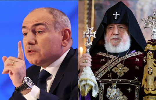 Ermənistanın Baş naziri Nikol Paşinyan və Katolikos II Qaregin