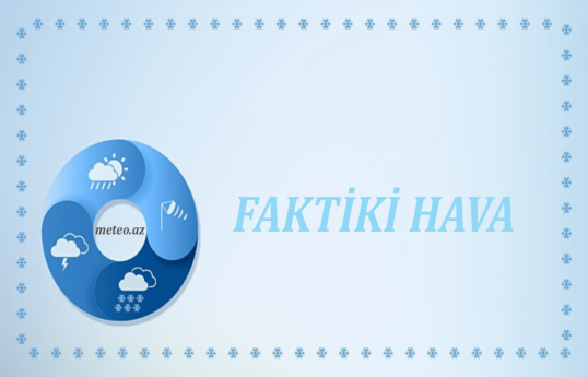 Yağış və qar yağır - FAKTİKİ HAVA  - YENİLƏNİB 