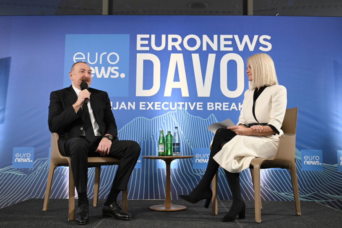Prezident İlham Əliyev Davosda “Euronews”a müsahibə verib - FOTO  - YENİLƏNİB 