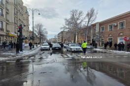 Naxçıvanda 20 Yanvar şəhidlərinin xatirəsi bir dəqiqəlik sükutla yad olunub - FOTO 