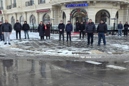 Naxçıvanda 20 Yanvar şəhidlərinin xatirəsi bir dəqiqəlik sükutla yad olunub - FOTO 
