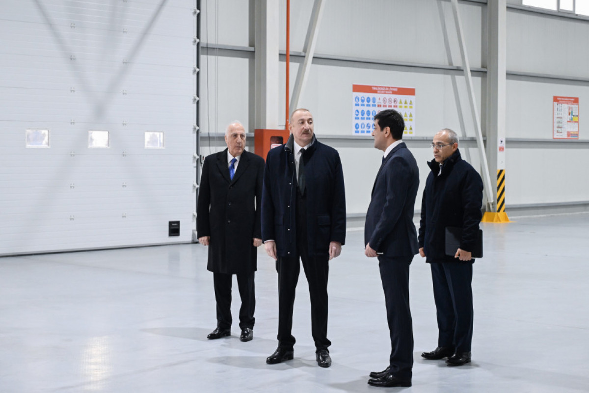 Sumqayıt Sənaye Parkında karton və qutu taralarının istehsalı müəssisəsinin açılışı olub - FOTO 