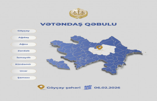 Ədliyyə naziri Göyçayda vətəndaşları qəbul edəcək