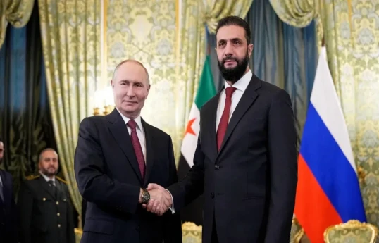Rusiya Prezidenti Vladimir Putin, Suriyanın keçid dövrü Prezidenti Əhməd əl-Şaraa