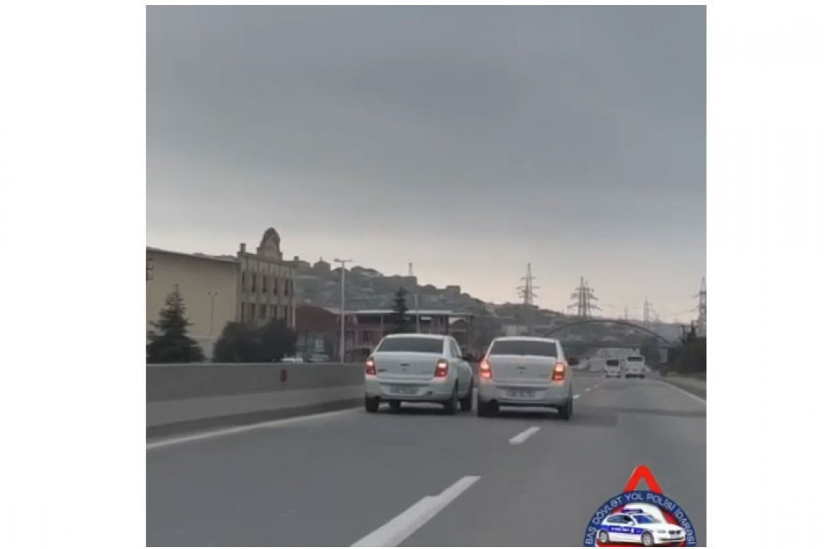 Bakı–Şamaxı yolunda yarış təşkil edən sürücülər saxlanılıb - VİDEO 