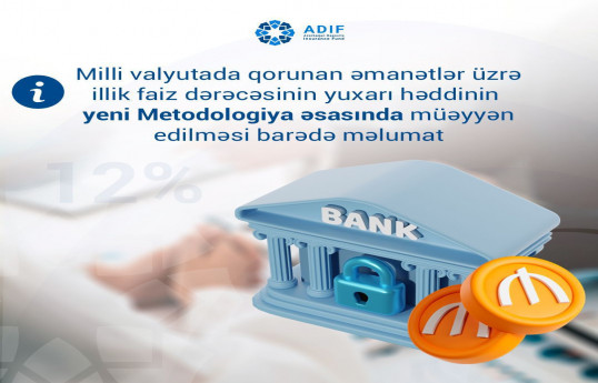 Qorunan əmanətlər üzrə faiz dərəcəsi ildə iki dəfə müəyyən ediləcək