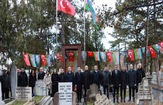 Azərbaycanın Türkiyədəki səfiri Məhəmməd Əmin Rəsulzadənin məzarını ziyarət edib