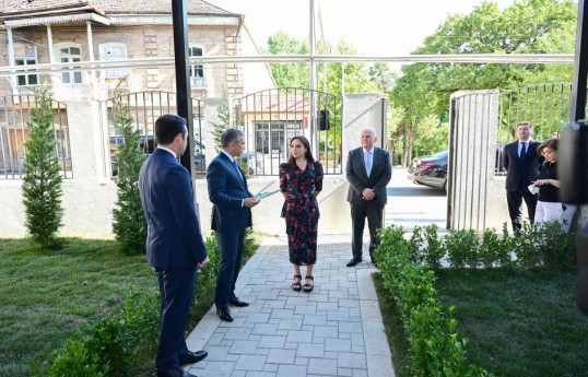 Leyla Əliyeva Şəki Şəhər İncəsənət Məktəbində olub - FOTO 