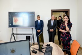 Leyla Əliyeva Şəki Şəhər İncəsənət Məktəbində olub - FOTO 