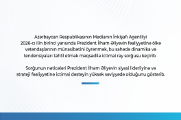 Respondentlərin 93.6 faizi Prezidentin fəaliyyətini müsbət qiymətləndirir - SORĞU 
