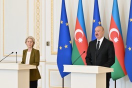 Prezident İlham Əliyev və Ursula fon der Lyayen mətbuata birgə bəyanatlarla çıxış ediblər -  - FOTO  - YENİLƏNİB 