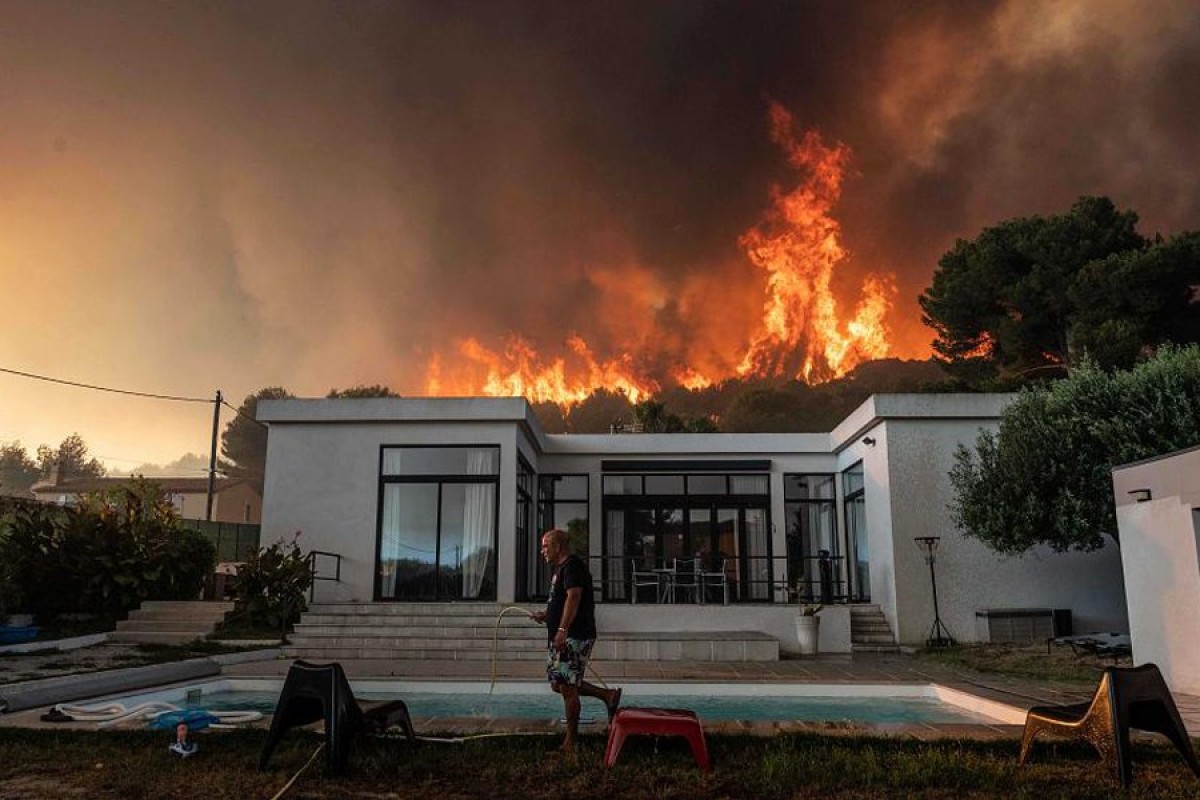 Fransanın cənubunda meşə yanğını səbəbindən 2 200 nəfər təxliyə edilib