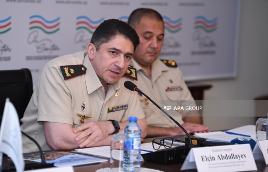 Azərbaycan Müdafiə Nazirliyinin Beynəlxalq Hərbi Əməkdaşlıq İdarəsinin rəisi, general-mayor Elçin Abdullayev