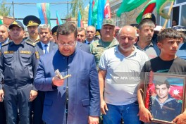 I Qarabağ müharibəsində itkin düşmüş hərbçi Rauf Əhmədovun qalıqları Goranboyda dəfn edilib - FOTO 