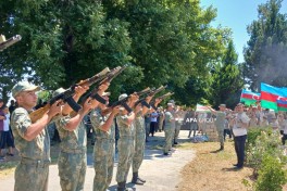 I Qarabağ müharibəsində itkin düşmüş hərbçi Rauf Əhmədovun qalıqları Goranboyda dəfn edilib - FOTO 