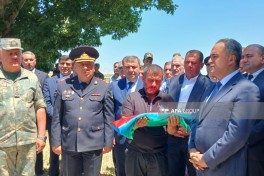 I Qarabağ müharibəsində itkin düşmüş hərbçi Rauf Əhmədovun qalıqları Goranboyda dəfn edilib - FOTO 