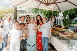 Leyla Əliyeva Qəbələdə fərdi sərginin açılışında və ağacəkmə aksiyasında iştirak edib - FOTO 