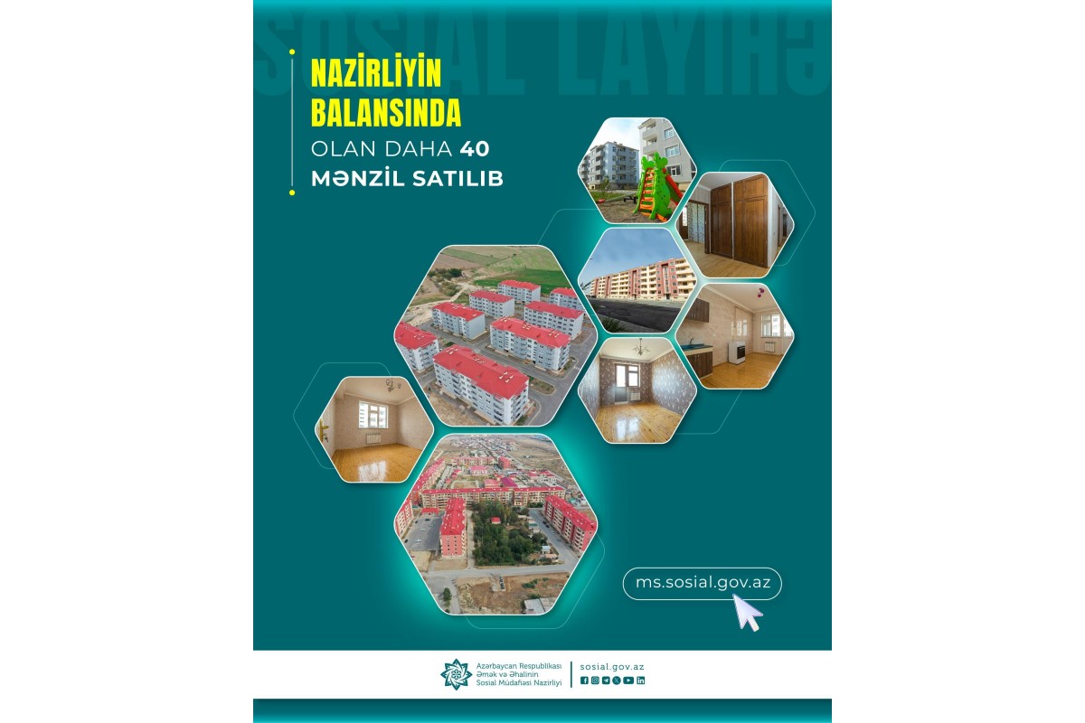 Nazirliyin sosial layihəsi üzrə daha 40-dək mənzil satılıb