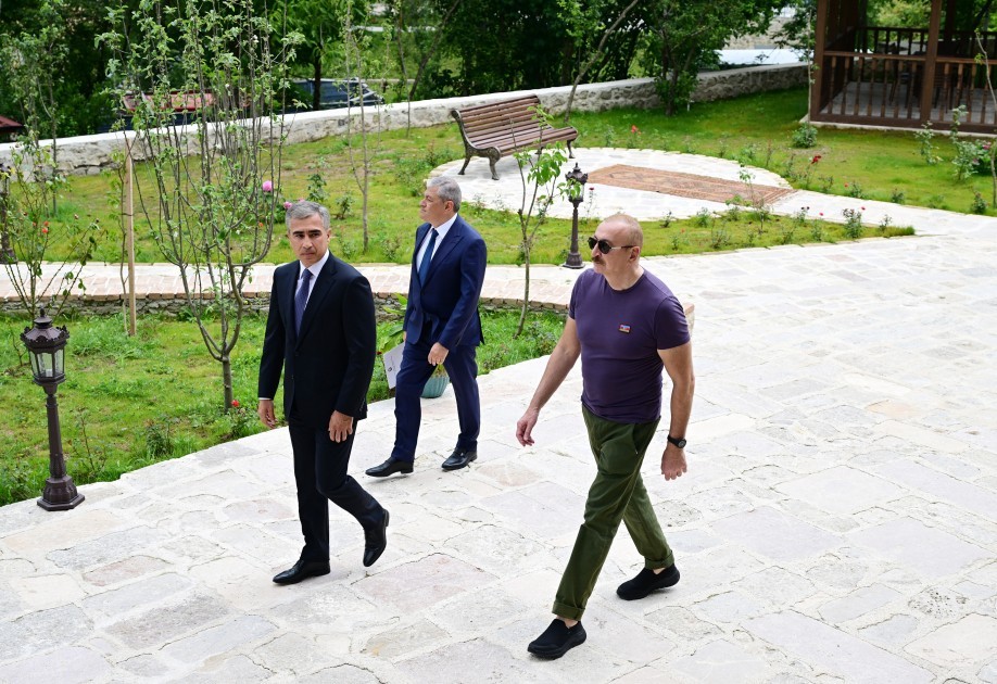 Prezident İlham Əliyev Şuşada “Yasəmən” hotelinin yeni korpusları ilə tanış olub