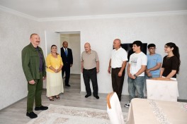 Prezident İlham Əliyev Xocavənd rayonunun Quzeyxırman kəndində olub - FOTO 