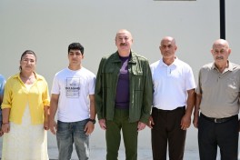 Prezident İlham Əliyev Xocavənd rayonunun Quzeyxırman kəndində olub - FOTO 