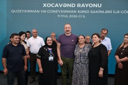 Prezident İlham Əliyev Xocavənd rayonunun Quzeyxırman kəndində olub - FOTO 