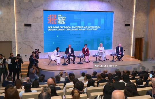IV Şuşa Qlobal Media Forumu: Rəqəmsal platformalarda təhlükəsiz informasiya mühiti ilə bağlı sessiya keçirilib - FOTO 