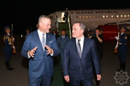 Slovakiya Prezidenti Peter Pelleqrini Azərbaycana rəsmi səfərə gəlib - FOTO 