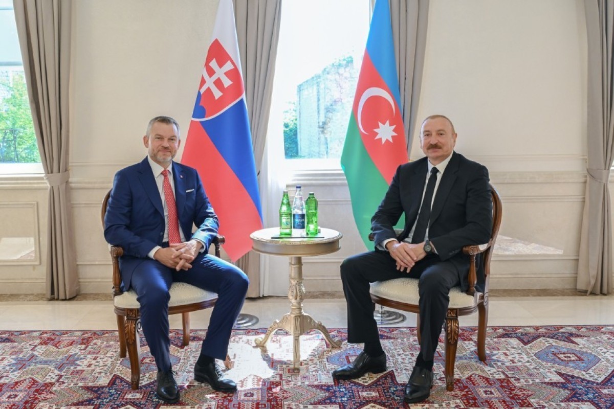 President of the Slovak Republic Peter Pellegrini, and President of the Republic of Azerbaijan Ilham Aliyev