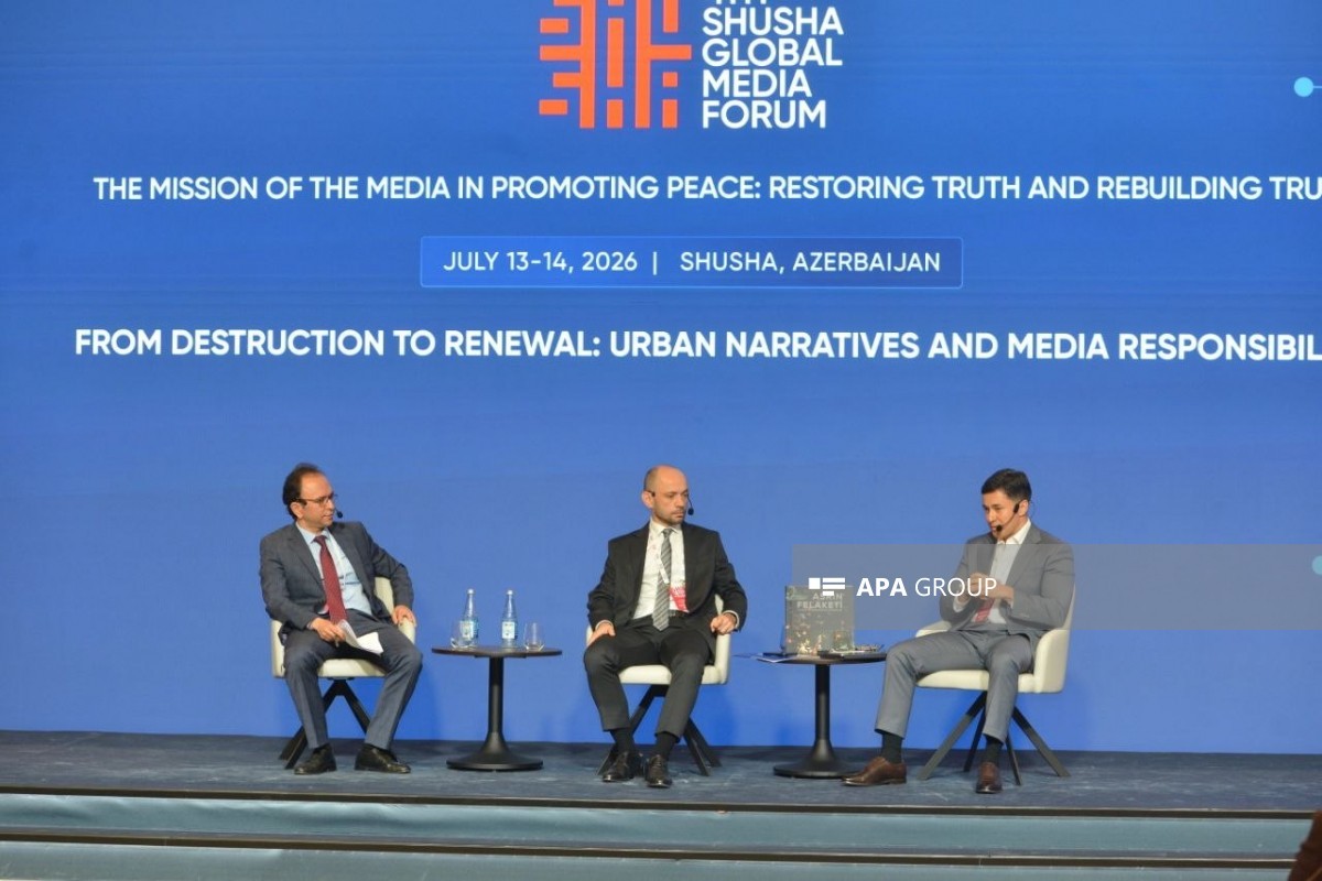 IV Şuşa Qlobal Media Forumu üzrə şəhərsalma narrativləri və media məsuliyyəti ilə bağlı sessiya keçirilib - <span class="red_color">FOTO