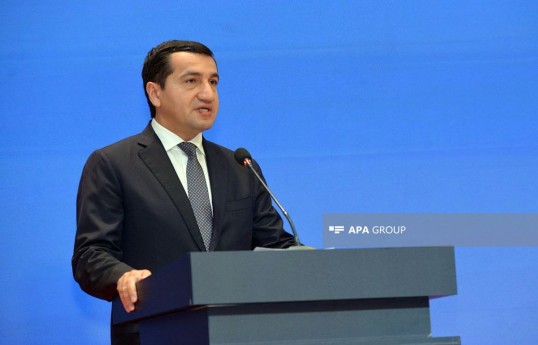 Azərbaycan Respublikası Prezidentinin köməkçisi – Prezident Administrasiyasının Xarici siyasət məsələləri şöbəsinin müdiri Hikmət Hacıyev