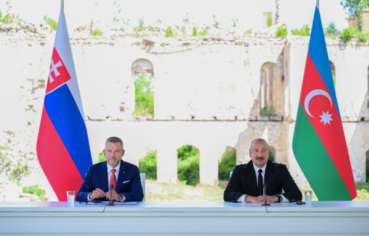 Prezident İlham Əliyev Qarabağa səfər etdiyi üçün Slovakiya dövlət başçısına təşəkkür edib