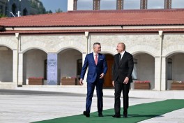 Slovakiya Prezidenti Peter Pelleqrininin Şuşada rəsmi qarşılanma mərasimi olub