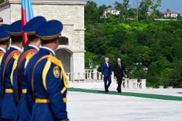 Slovakiya Prezidenti Peter Pelleqrininin Şuşada rəsmi qarşılanma mərasimi olub
