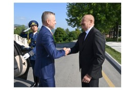 Slovakiya Prezidentinin Şuşada rəsmi qarşılanma mərasimi olub