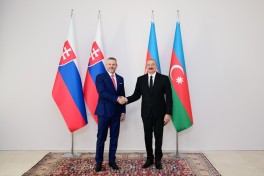 Slovakiya Prezidentinin Şuşada rəsmi qarşılanma mərasimi olub