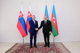 Slovakiya Prezidentinin Şuşada rəsmi qarşılanma mərasimi olub
