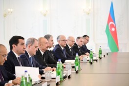 Prezident İlham Əliyevin Şuşada Slovakiya Prezidenti ilə geniş tərkibdə görüşü olub - FOTO 