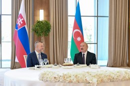 Prezident İlham Əliyevin adından Xankəndidə Slovakiya Prezidentinin şərəfinə rəsmi nahar verilib - FOTO 