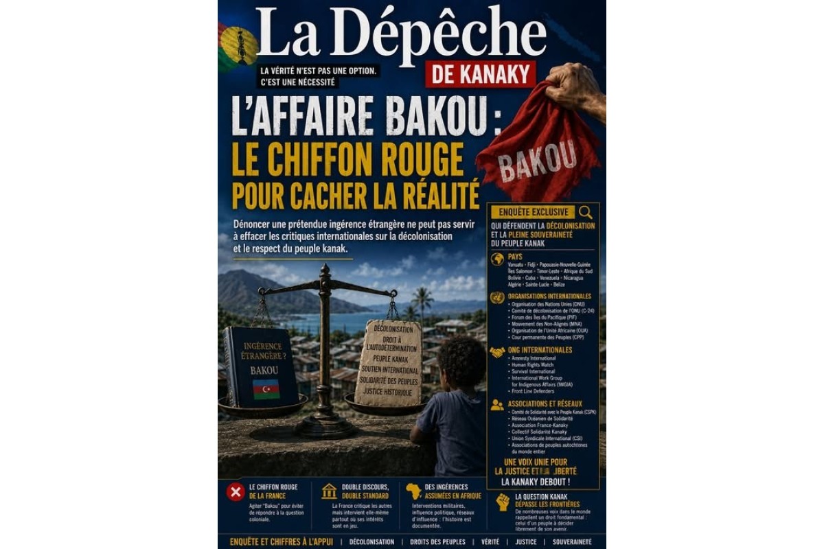 “La Dépêche de Kanaky” nəşri: Bakı bəhanədir, əsas məsələ Fransanın bitməyən müstəmləkəçiliyidir