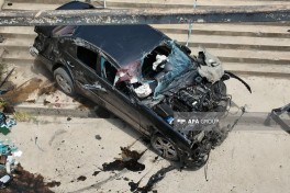 Hacıqabulda avtomobil körpüdən aşıb, 2 nəfər xəsarət alıb - FOTO 