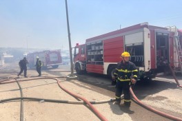 Binəqədi-Novxanı-Mehdiabad yolunda obyektdə yanğın məhdudlaşdırılıb - YENİLƏNİB-1  - FOTO  - VİDEO 