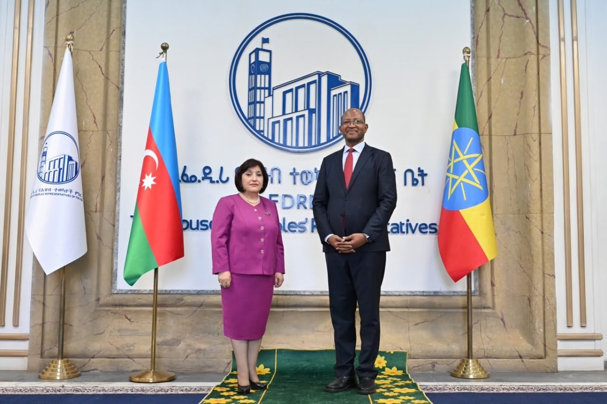Sahibə Qafarova Efiopiya Xalq Nümayəndələri Palatasının sədri Tagasse Çaffo ilə görüşüb - <span class="red_color">FOTO