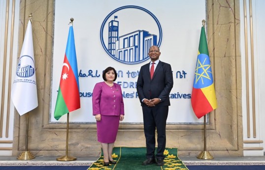 Sahibə Qafarova Efiopiya Xalq Nümayəndələri Palatasının sədri Tagasse Çaffo ilə görüşüb - FOTO 