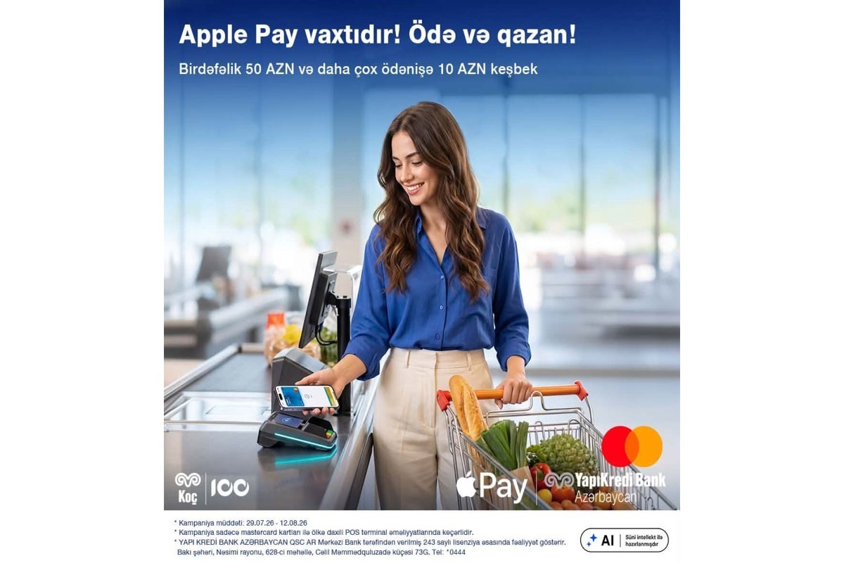 Apple Pay ilə 10 AZN keşbek qazanın! - <span class="red_color">Yapı Kredi Bank Azərbaycandan xüsusi kampaniya