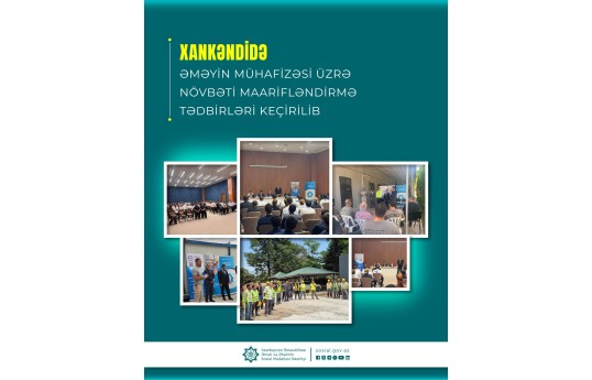 Əməyin mühafizəsi üzrə növbəti maarifləndirmə tədbirləri Xankəndidə keçirilib